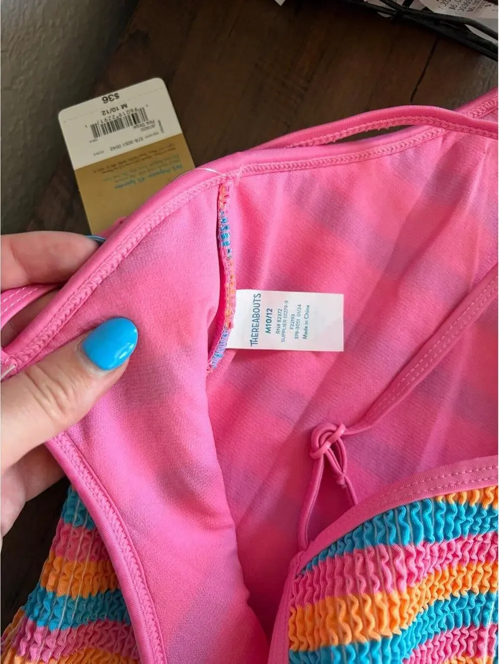 NWT Youth Thereabouts One Peice Swimsut size M (10/12). $36 retail